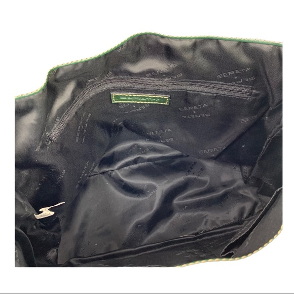 Sereta Genuine Leather Purse in Deep Green & Gold - Picture 12 of 13